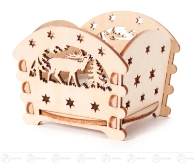 Immagine prodotto di Portacandele a forma di cervo. Dimensioni: 7 cm x 6 cm x 7 cm. NUOVO