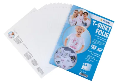 Productafbeelding van Herma 4525 Herma T-Shirt Folie A4 für helle + weiße Textilien 20 Blatt 4525