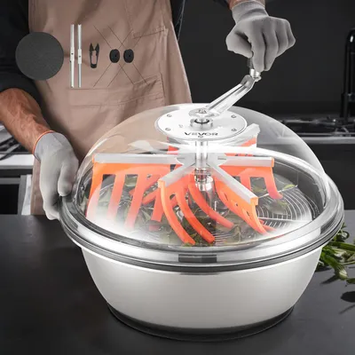 Immagine prodotto di Macchina per la raccolta VEVOR, tagliasiepi manuale da 48 cm, con lame in acciaio inox, tagliasiepi, macchina per il taglio idroponico a secco e umido, taglio centrifugo ritorto per foglie, boccioli, fiori