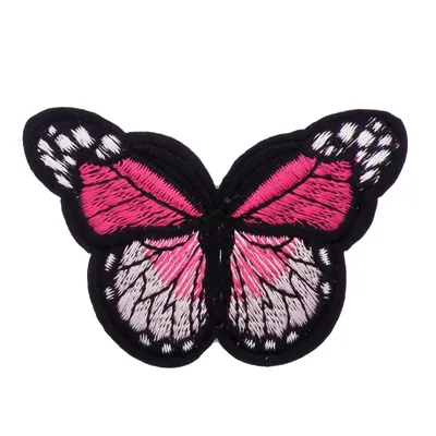 3 Schmetterlinge klein Aufbügler pink