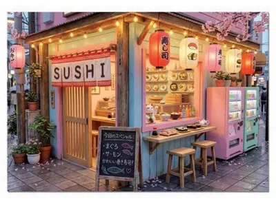 Zdjęcie produktu dla Educa Kawaii – puzzle z motywem sushi, 1000 elementów, wielokolorowe, dla dzieci, wielokolorowe, jeden rozmiar