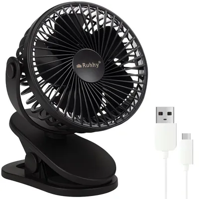 Produktbild von Schwarzer Akku-Ventilator Ruhhy 25567