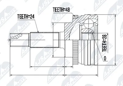 Produktbild von NTY Gelenksatz Antriebswelle Vorne Rechts für TOYOTA Yaris Schrägheck (P1) NPZ-TY-080