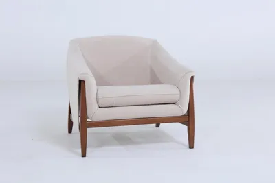 Produktbild von Sessel Ohrensessel Stoff Weiß Wohnzimmer Polyester 1 Sitzer Modern Neu