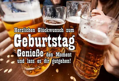 Produktbild von vianmo Holzschild 20x30 cm Glückwunsch zum Geburtstag Bier