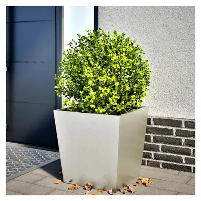 Produktbild von Pflanzkübel Hochbeet aus Metall für Garten und Terrasse 50x50x50 cm Edelstahl