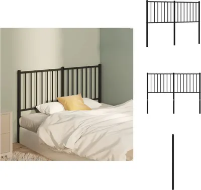 Produktbild von vidaXL Kopfteil Metall Schwarz 120 cm -  Kopf- & Fußenden