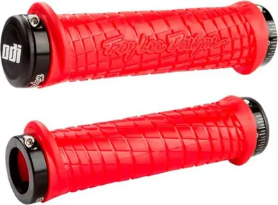 Zdjęcie produktu dla Odi Grips Troy Lee Designs Signature Series Lock-On, Chwyty, Czarny, Czerwony