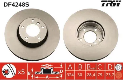 Produktbild von TRW Bremsscheiben (2 Stück) Vorderachse DF4248S