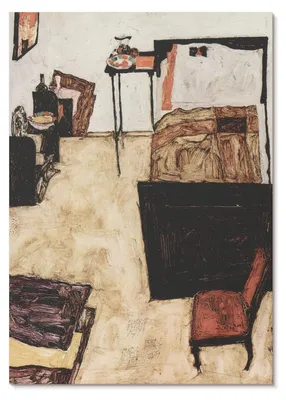 Zdjęcie produktu dla PLAKAT – 59 x 84 cm (A1) – Egon Schiele – „Salon Schielego w Neulengbach” (1911) autorstwa Egona Schielego – dekoracja ścienna do salonu, sypialni i przedpokoju, nowoczesny plakat, bez ramy
