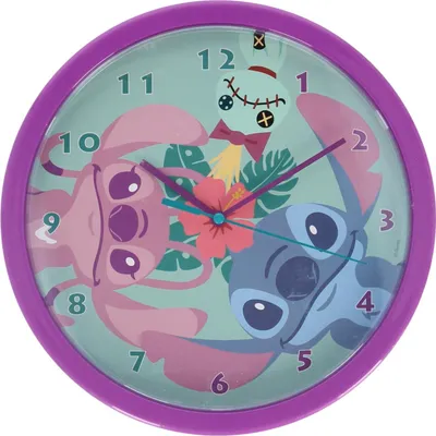Produktbild von KIDS EUROSWAN Stitch - Wanduhr LAS3098