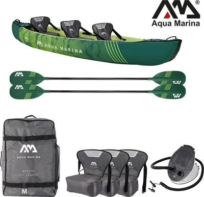 Image de Aqua Marina RIPPLE 370cm Kayak Set 3 personnes gonflable Canoë Kayak de tourisme Kayak