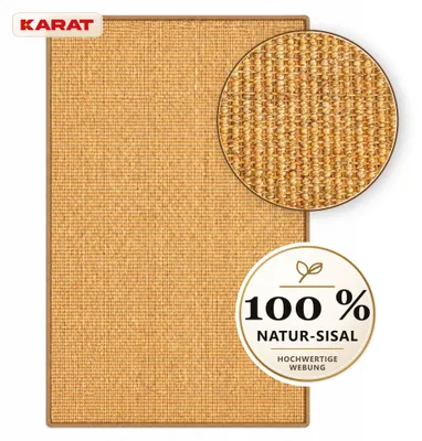 Productafbeelding van Sisal vloerkleed op maat, Goa: natuurlijke vloerkleed, gangtapijt van 100% sisal met latex rug, natuurlijke kleur, 120 x 450 cm