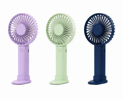 Produktbild von Handventilator Tragbarer Mini Ventilator mit Handyhalter Tischventilator mit Akku aufladbar Dunkelblau