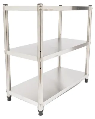 Immagine prodotto di Scaffale da magazzino, acciaio inossidabile, 3 ripiani, 30 x 18 x 36 pollici, per carichi pesanti, portata 300 libbre per ripiano