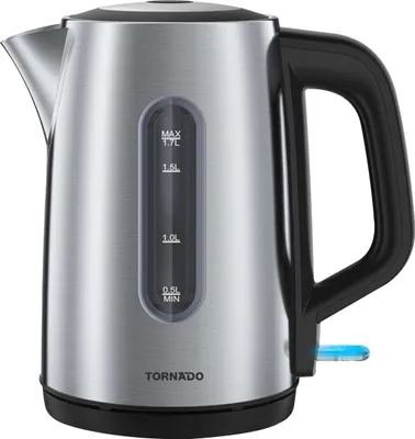 Produktbild von Tornado Wasserkocher 1.7L, 1850 2200W, Edelstahl, 360° Sockel, Strix Control, Auto Shut-Off,