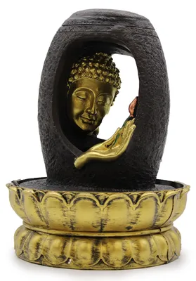 Imagen del producto de Fuente de agua de sobremesa - 30 cm - Buda dorado y Vitarka Mudra
