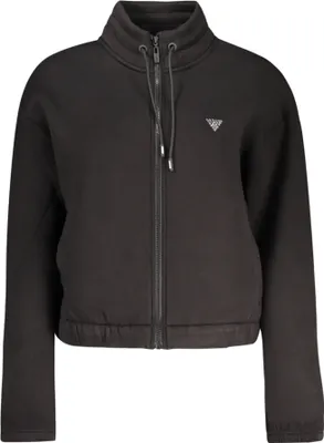 Produktbild von Damen Sweatshirt Schwarz: Langarm, Reißverschluss, Strass, Logo