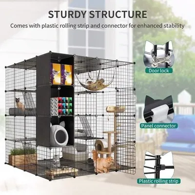 Image de Caisse pour chat - Cage pour chat - Caisse pour chat - Caisse pour chat