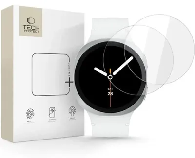 Immagine prodotto di Tech-Protect Glass Fit+ 2-Pack per Samsung Galaxy Watch 8 40 Mm - Trasparente