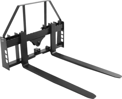Produktbild von Palettengabel-Aufsatz - Rahmenaufsatz - 122 cm Palettengabeln - Tragfähigkeit 1814 kg - Schnellaufnahme - 50,8 mm Anhängerkupplung - Ballenspeerhülsen - Kompaktlader/Traktoren