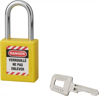 Image de Cadenas de consignation 40mm, anse 38mm, Jaune, variure A2 - Thirard