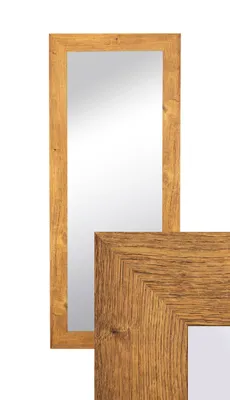Produktbild von Rechteckiger Hängespiegel in einem 120 x 50 cm großen Rahmen aus geölter Eiche für Wohnzimmer oder Flur. B.D. Art