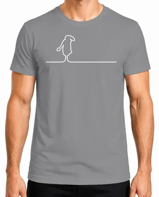 Produktbild von La Linea Balum Osvaldo Cavandoli Strichmännchen Kult Cartoon Herren T-Shirt, Grau, XXL