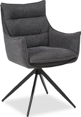 Image de Chaise de Salle à Manger Moderne Tissu Anthracite Design Chaise de Cuisine Chaise pas Cher Fauteuil Rembourrée