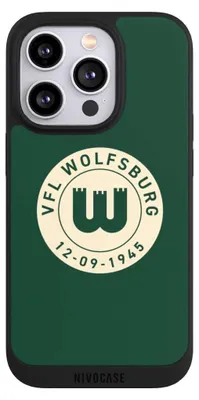 Produktbild von NIVOCASE Handyhülle für Apple iPhone 14 Pro  Hülle NIVOpure Case Schwarz Offizielles Lizenzprodukt VfL Wolfsburg 80 Jahre