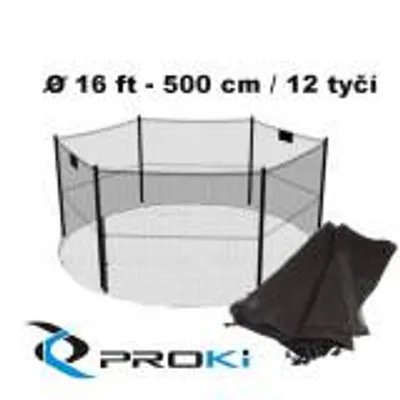 Obrázek produktu pro Bezpečnostní síť pro trampolínu 500 cm – 12 tyčí  Linder Exclusiv