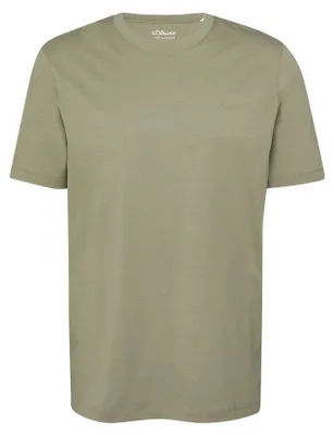 Produktbild von s.Oliver T-Shirt Regular Fit Rundhals aus Baumwolle mit Logoprint Grün, Größe S