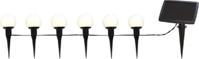 Image de Best Season Guirlande lumineuse solaire à LED "BallsCombo" 6 pièces couleur blanc chaud, à suspendre ou à enficher, env. 5m, out, 477-57