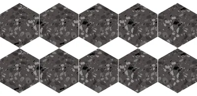 Produktbild von Rutschfeste Bodenaufkleber mit Schutzfolie – PETROSINO TERRAZZO FLIESEN – 60 x 135 cm – 10 sechseckige Aufkleber 30 x 26 cm