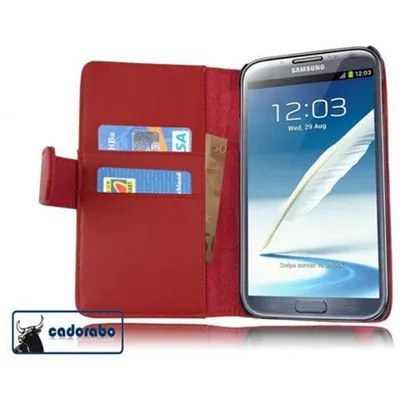 Produktbild von Cadorabo Hülle für Samsung Galaxy NOTE 2 Schutz Hülle in Rot Handy Schutzhülle Book Case Etui Cover