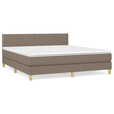 Produktbild von vidaXL Boxspringbett mit Matratze Taupe 180x200 cm Stoff