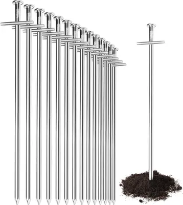 Produktbild von com-four® 15x Zelt-Heringe aus Stahl - lange und robuste Erdnägel für Camping und Outdoor - ideal für normalen und harten Boden