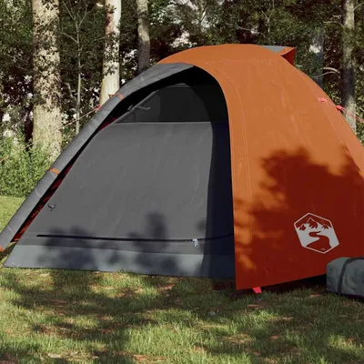 Immagine prodotto di Tenda da campeggio a cupola 4 persone Grigio e arancione Impermeabile