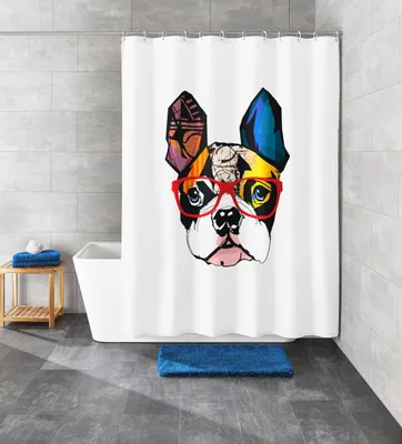 Immagine prodotto di Tenda da doccia in tessuto Kleine Wolke HENRY Multicolore 180 x 200 cm