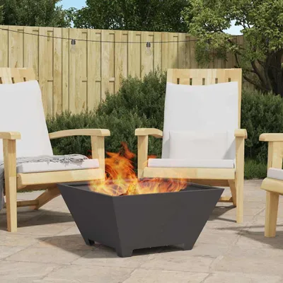 Produktbild von "2026 Promotion" Feuerstelle Schwarz 60x60x30 cm Stahl - Feuerkörbe & -schalen CC31968