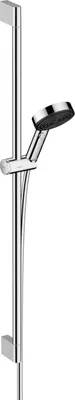 Produktbild von Brauseset PULSIFY SELECT 105 3jet Relaxation EcoSm Bsta 900mm mattweiß EcoSmart, Brausestange 900 mm mattweiß