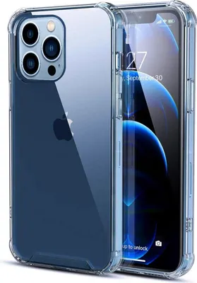 Produktbild von Conie Rugged Silikon Schutzhülle für iPhone 13 Pro Max Tasche Case Cover Bumper TPU Hülle in Transparent