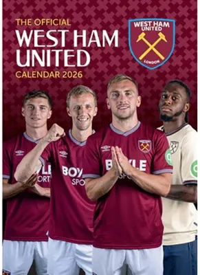 Produktbild von West Ham United FC - "2026" Wandkalender, A3 BS6270 (Einheitsgröße) (Weinrot)
