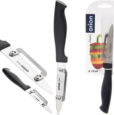 Obrázek produktu pro Orion nůž na okrajování Nůž na loupání ovoce a zeleniny vertikální z nerezové oceli 19 cm