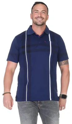 Produktbild von Herren Poloshirt Sommer Polo-Hemd Kurzarm, Dunkel-Blau/L/50