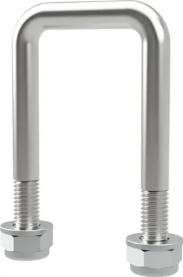 Produktbild von U-Bügelschraube M10 mit Stopmuttern Boot Sliphilfe Trailer verzinkt SUPROD, M10, LW=41, LH=85 mm