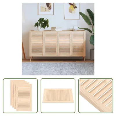 Obrázek produktu pro The Living Store dveře šatní skříně lamelové provedení 4 ks 69x39,4 cm masivní dřevo