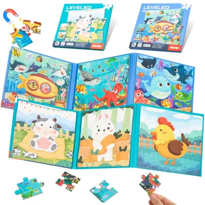 Immagine prodotto di Set di 2 puzzle magnetici per bambini dai 3 ai 7 anni