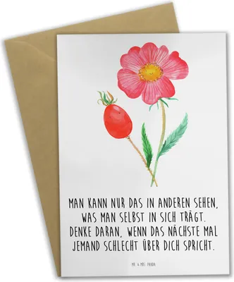 Produktbild von Mr. & Mrs. Panda Beileidskarte Mobbing bewältigen Spiegelbild - Weiß - Geschenk, einladungskarten, handgefertigte Produkte, Grußkarten, Zuversicht, Verständnis, babykarte