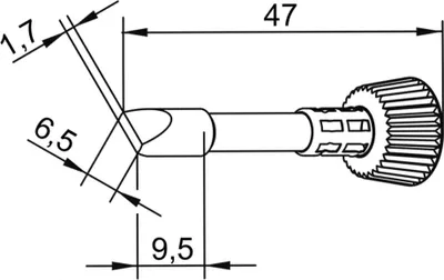 Produktbild von Ersa 0102CDLF65 Lötspitze Meißelform gerade Spitzen-Groesse 6.50 mm Inhalt 1
